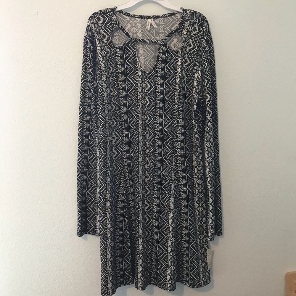 Triple Key Hole Fit and Flare Dress
